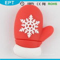 Guantes de regalo de Navidad Forma USB Flash Pendrive con nieve (TG129)